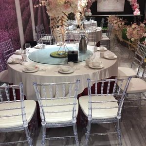 Clear Acrylic Crystal Resin Chiavari Chair for Weddings, Banquets, Events