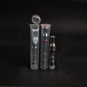 Tubo de plástico transparente al por mayor para el cartucho Dank Ecig Tank Packaging Ceramc Carts BJ