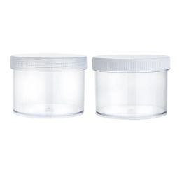 wholesale Pots de crème de faveur de stockage de boue en plastique transparent Conteneurs à large bouche avec couvercles pour produits de beauté Fabrication de boue bricolage ou autres ZZ