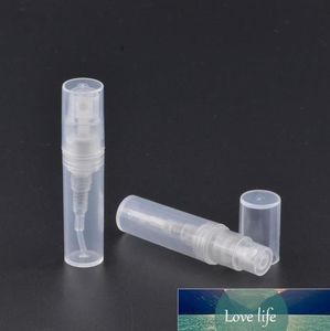En gros clair rechargeable vaporisateur vide bouteille petit rond en plastique mini atomiseur voyage cosmétique maquillage conteneur pour parfum lotion bouteilles 2ML/2G
