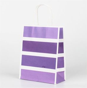 Bolsas de regalo de papel Kraft para guardar ropa al por mayor, compras al por menor con asas, bolsas para fiestas, reciclables para bodas