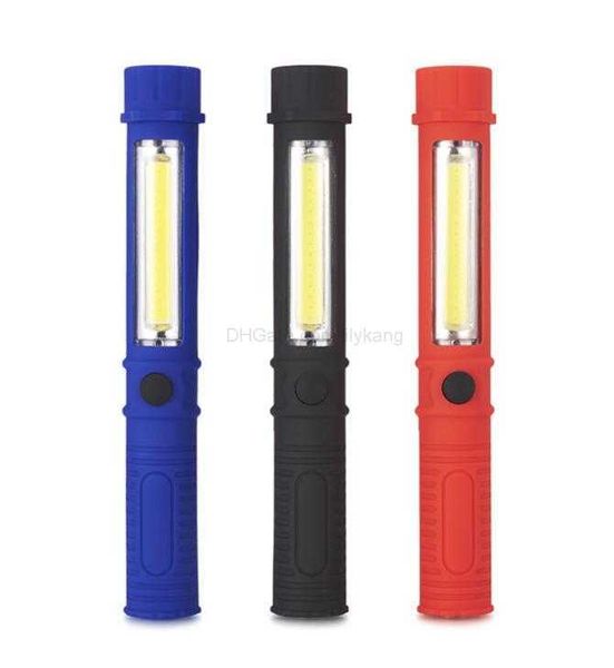 wholesale COB LED Mini Pen light Multifonction led Torch light cob Poignée lampe de poche de travail cob Work Hand Torch outdoor camp randonnée Lampe de poche