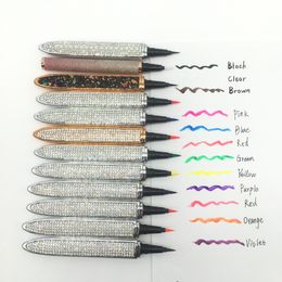 Venta al por mayor Color Magic Eyeliner líquido impermeable fácil de usar adhesivo pegamento para pestañas pluma colorido delineador de ojos para pestañas