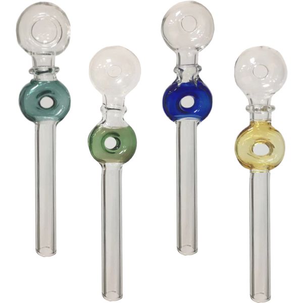 Brûleurs à huile de couleur, tuyaux de fumée avec chambre de filtre circulaire, tuyau à main droite, brûleur à boule, bols de 30mm de diamètre, vente en gros