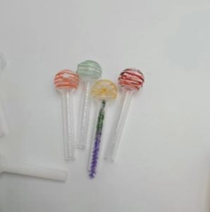 Pipes à fumer de couleur en gros, tuyaux de brûleur à mazout en verre Pyrex multicolores, tuyaux en verre de Type droit, nouveaux arrivages