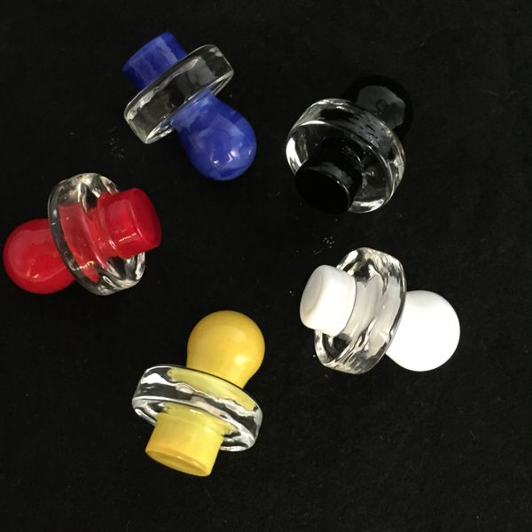 Venta al por mayor de vidrio coloreado UFO Carb Cap diámetro 26mm para cuarzo Banger Nail 19,5mm Enail bobina Universal bobinas de calentamiento en Stock