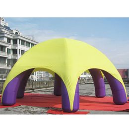 En gros, coloré gonflable Spider Dome Tent Air Blown Arch Marquee House Big Party Shelter Vient avec un ventilateur à vendre / location 10m dia (33 pieds)