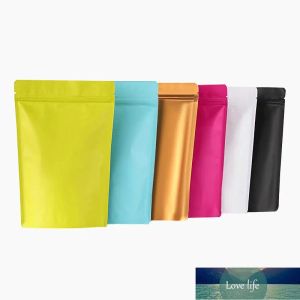 Gros coloré mat Stand Up Zip Lock Mylar sacs d'emballage en aluminium fermeture à glissière debout sac de stockage des aliments pour les collations avec encoche de déchirure