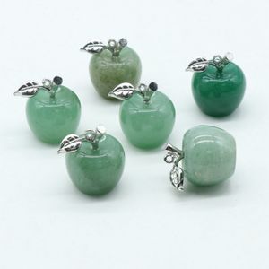 Groothandel kleurrijke natuurlijke kristallen snijden appelgroen groene avenurine steen ander materiaal kristalappel voor decoratie