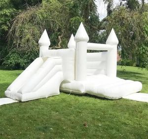 wholesale Maison de rebond de mariage de château gonflable de trampolines commerciaux en PVC avec toboggan sec centre de fête gonflable gonflable bateau gratuit à votre porte