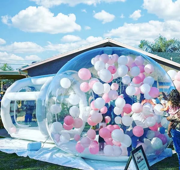 Ballon commercial en gros Ballon commercial clair Bubble Bubble House Balle Balons Tente transparente avec tente de bulle de ventilateur pour la fête Renta Ship-08 Free-08