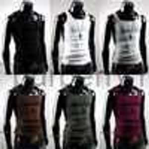 Gros-Cool Mens Singlet Débardeurs Gilet Slim Fit Gym Sports T-shirt sans manches