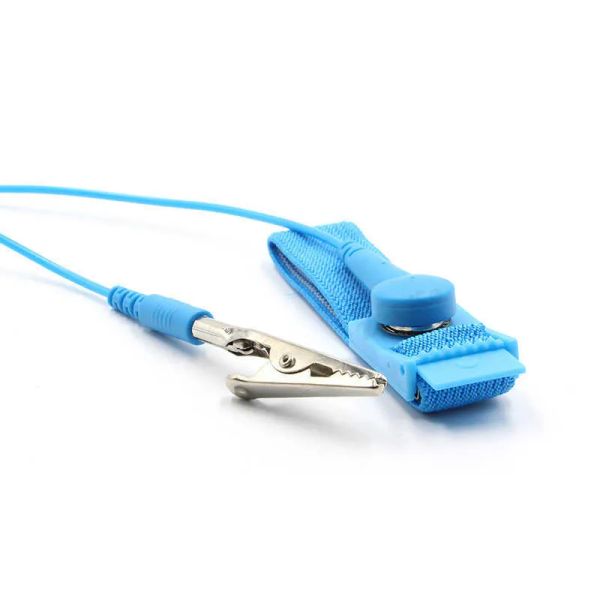 wholesale Cable Clip Antiestático Antiestático ESD Muñequera Correa de muñeca Cables de descarga para electricista IC PLCC trabajador LL