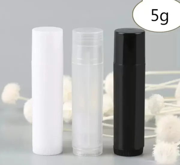 En gros Cosmétique Vide Chapstick Brillant À Lèvres Rouge À Lèvres Baume Tube et Caps Conteneur noir blanc couleur claire 5 ML