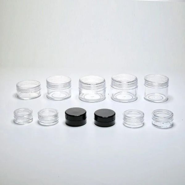wholesale Échantillon cosmétique récipient vide 1 3 5 10 20 pots de 30 grammes5ML pot rond en plastique couvercle à vis petite petite bouteille 5G pour Make ZZ