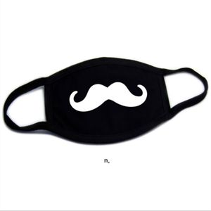 wholesale Masques anti-poussière en coton Expression de dessin animé Dents barbe Moufle Chanyeol Respirateur visage noir Anti Ours Coupe-vent Crochet d'oreille RRF12776