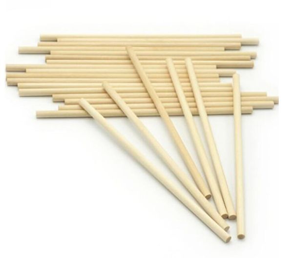 Gros outils d'artisanat tiges de cheville bâtons de bois en bois-bâtons de bois dur inachevé de 1/4x12 pouces-pour l'artisanat et le bricoleur