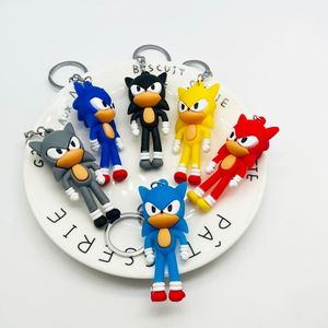 Gros dessin animé créatif Sonic porte-clés hommes et femmes porte-clés supersonique hérisson sac pendentif cadeaux