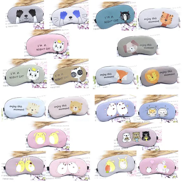 En gros Creative Belle Bande Dessinée Masques De Sommeil Eyepatch Eye Cover Pour Voyage Relax Vision Care Sleeping Aid Eyes Shading Mask