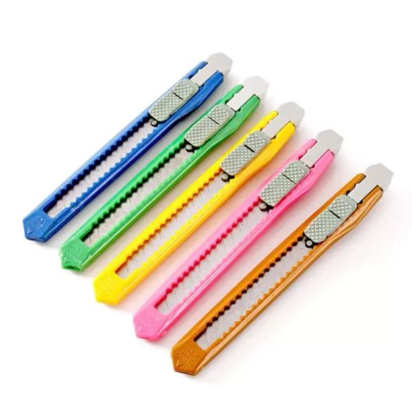 wholesale Creative Metal Utility Knife Push-pull Cutting Paper Knifes Outil de coupe d'enveloppe avec lame