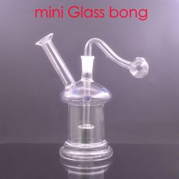 Gros Creative Mini champignon Narguilé Épais capiteux coloré Eau dab rig tuyau de bong avec 10mm mâle bol de brûleur à mazout en verre pour fumer