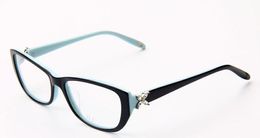 Groothandel- Crystal-decratie Eyewear Merk Designer 2044 Dames Luxe Bril Frame Clear Lens TF2044 Brillen Frame