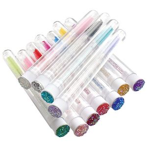 Groothandel Crystal wimperborstels Transparante buis verpakte wimpers mascara borstelonafhankelijke verpakking wimpers extension tool