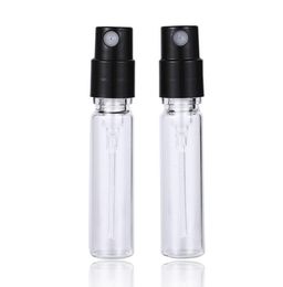 Bouteilles de pulvérisation de parfum de 1.8ml 2.5ml, Tube d'emballage en verre d'échantillon pour cosmétique de voyage avec pompe, bouteilles d'emballage de pulvérisateur