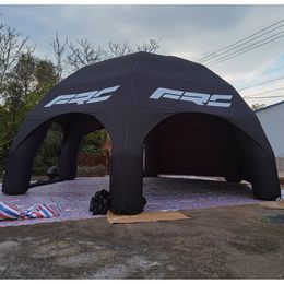 Custom de gros 10 md (33 pieds) avec ventilation de tente d'araignée gonflable géante extérieure avec couverture complète, gazebo, tentes de garage de voiture pour la publicité