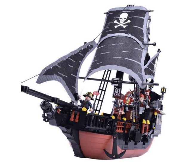 Gros bateau pirate jouet corsaire personnalisé jouet briques de construction modèle kit Black Pearl Caraïbes bateau pirate modèle de construction kit jouets pour enfants Lepin cadeau de Noël