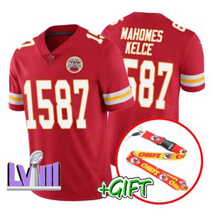 Jerseys de fútbol personalizado al por mayor KansascityChiefsmen 15 Patrick Mahomes 87 Travis Kelce 10 Tyreek Hill Women Youth 1587 Mahomes Kelce Limited Jersey 5XL 6XL