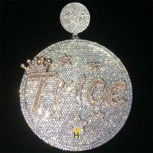 Groothandel aangepaste Hiphop Mens CZ Iced Out Diamond Aangepaste sieraden ketting hanger hiphop sieraden