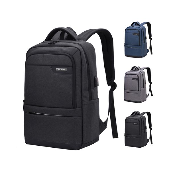 wholesale logo personnalisé sac d'ordinateur anti-vol étudiant usb sac à dos d'affaires sacs pour ordinateur portable mochilas con cargador