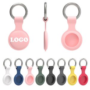 Venta al por mayor, localizador de logotipo personalizado, dispositivo antipérdida, llavero, funda protectora de silicona adecuada para Apple Airtags