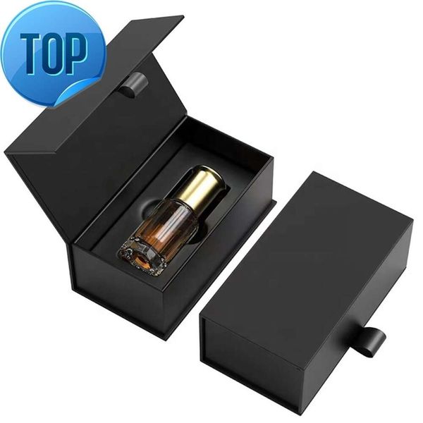 Boîte d'emballage luxueuse personnalisée en gros, boîte d'emballage en papier pour bouteille de parfum d'huile essentielle de parfum personnalisé de luxe