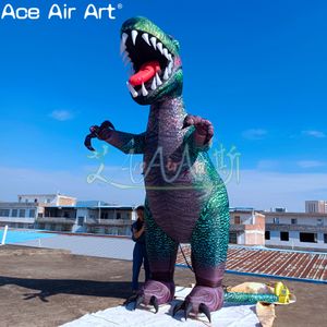 wholesale Gigante por encargo de 6 ml (20 pies) con soplador Mascotas inflables de dibujos animados de dinosaurios para fiestas, eventos, exposiciones / publicidad