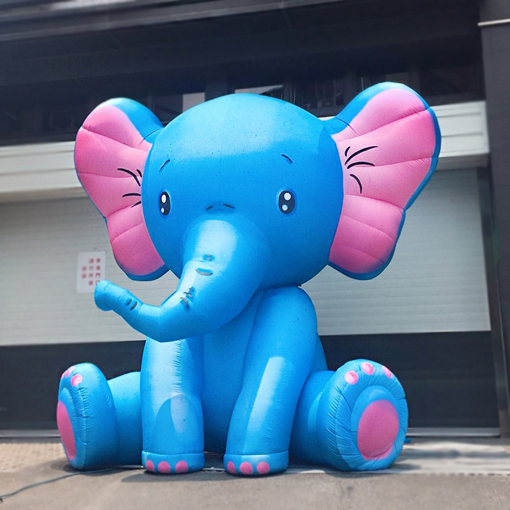 vendita all'ingrosso mascotte personalizzata fatta elefante decorazione esterna gonfiabile cartone animato grande palloncino animale per la pubblicità