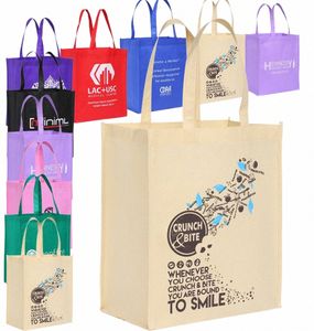 Venta al por mayor de bolsas de asas personalizadas personalizadas promocionales de tela reutilizables con logotipo s1jl #