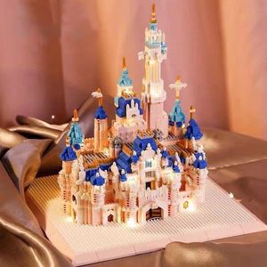 Vente en gros Château de princesse Bloc technique personnalisé Jouet de princesse Bloc de construction de château de princesse Kit de construction de modèle fantastique Blocs de construction en brique Château de jeu pour enfants de Noël