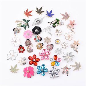 Groothandel aangepaste schoen bloem bladeren luxe ornamenten accessoires klomp schoenen charms decoraties