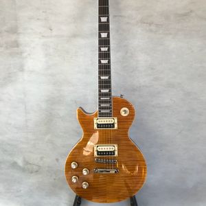 Groothandel Custom shop 58 Smoky kleur Tiger Flame linker elektrische gitaar Standaard LP linkerhand gitaar HEET!