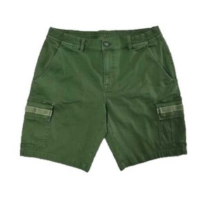 Groothandel aangepaste zes pocket lading -shorts elasticated verzamelde taillband grosgrain tape op pocket flap vintage wast vracht shorts