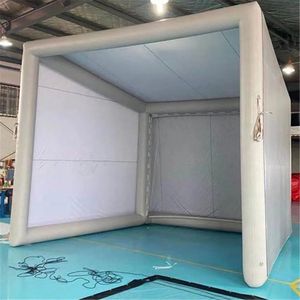 wholesale Tente de sport personnalisée simulateur de golf gonflable cabine de cage hermétique en PVC tube scellé écran de projection maison de film avec autocollant oxford mur / pompe dessus