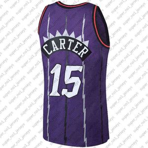 Groothandel Custom Vintage 15 Vince Allen Carter Iverson Jersey Basketball Ray Black Mamba Steve Hakeem Nash Olajuwon Jerseys Charles Kevin Barkley Grant