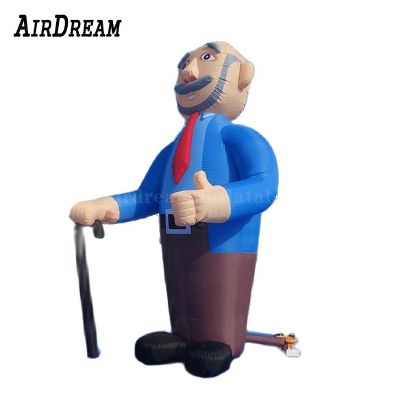 Modèle Abraham gonflable Abraham personnalisé en gros 3/4 / 6mh, caricatures hollandaises géantes, personnages néerlandais Platables Old Man