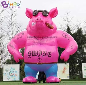 Personnage de cochon gonflable géant personnalisé de 6 mètres, réplique de grande taille de porc gonflable pour la décoration, jouets de sport, vente en gros