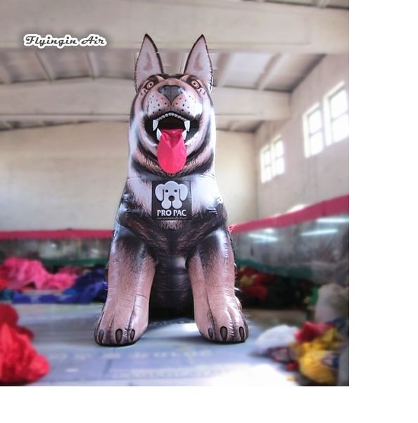 Ballon de modèle de chien gonflable personnalisé en gros ballon 3m / 6m grand air souffle animal sibérien husky pour animal de compagnie événement