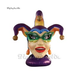 wholesale Entrada personalizada Decorativa Inflable Reina Medusa Cabeza Modelo 3 m Altura Globo de bruja payaso soplado por aire para