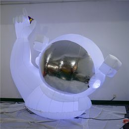 wholesale Livraison gratuite cosmonaute gonflable personnalisé avec bande LED pour la décoration de jeux de sport