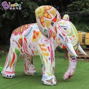 wholesale Éléphant géant de dessin animé de modèle d'éléphant animal gonflable de publicité extérieure adaptée aux besoins du client pour la décoration de fête d'événement avec des sports de jouets de ventilateur d'air